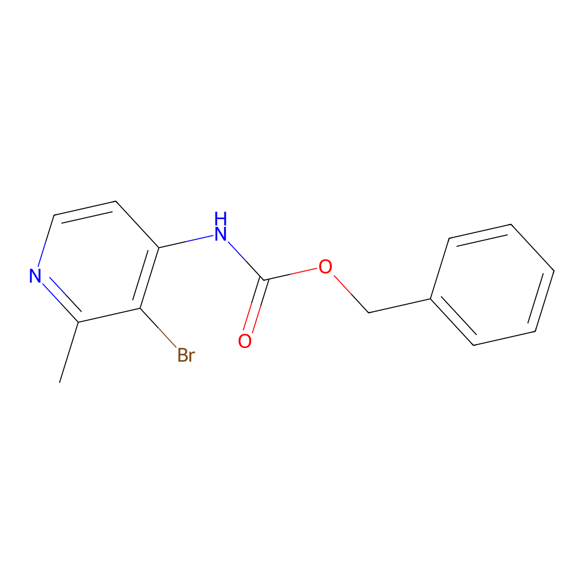 benzyl N-(3-bromo-2-methylpyridin-4-yl)carbamate molecular structure, CAS 2680886-62-6