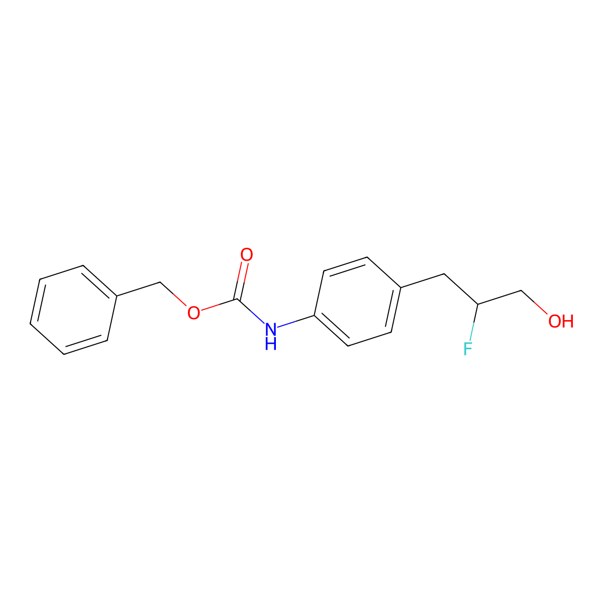 benzyl N-[4-(2-fluoro-3-hydroxypropyl)phenyl]carbamate molecular structure, CAS 2680886-63-7