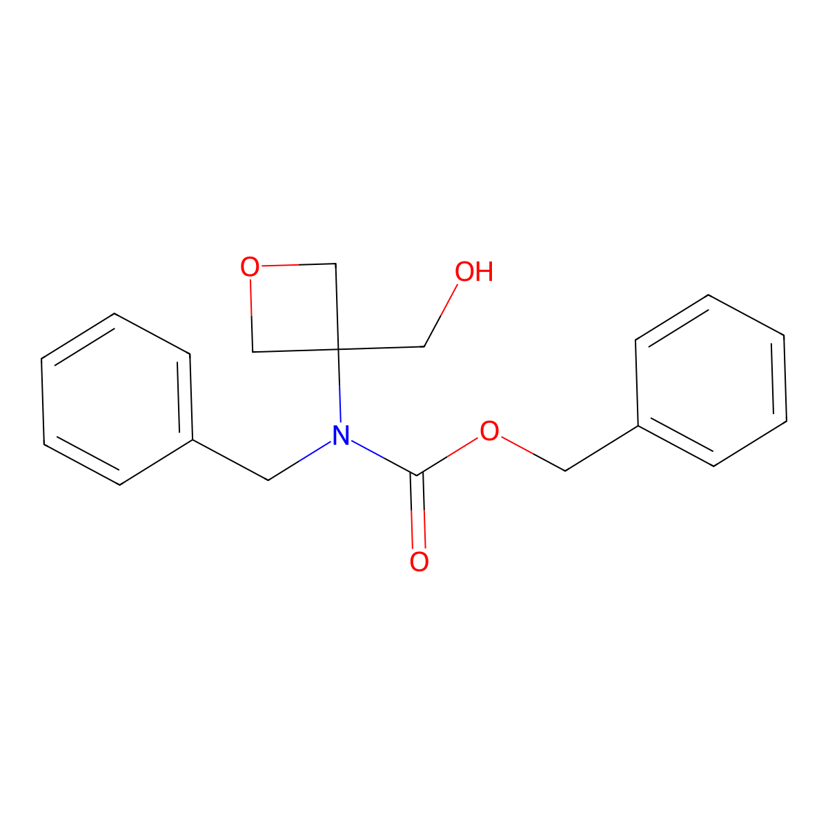 benzyl N-benzyl-N-[3-(hydroxymethyl)oxetan-3-yl]carbamate molecular structure, CAS 2680887-10-7