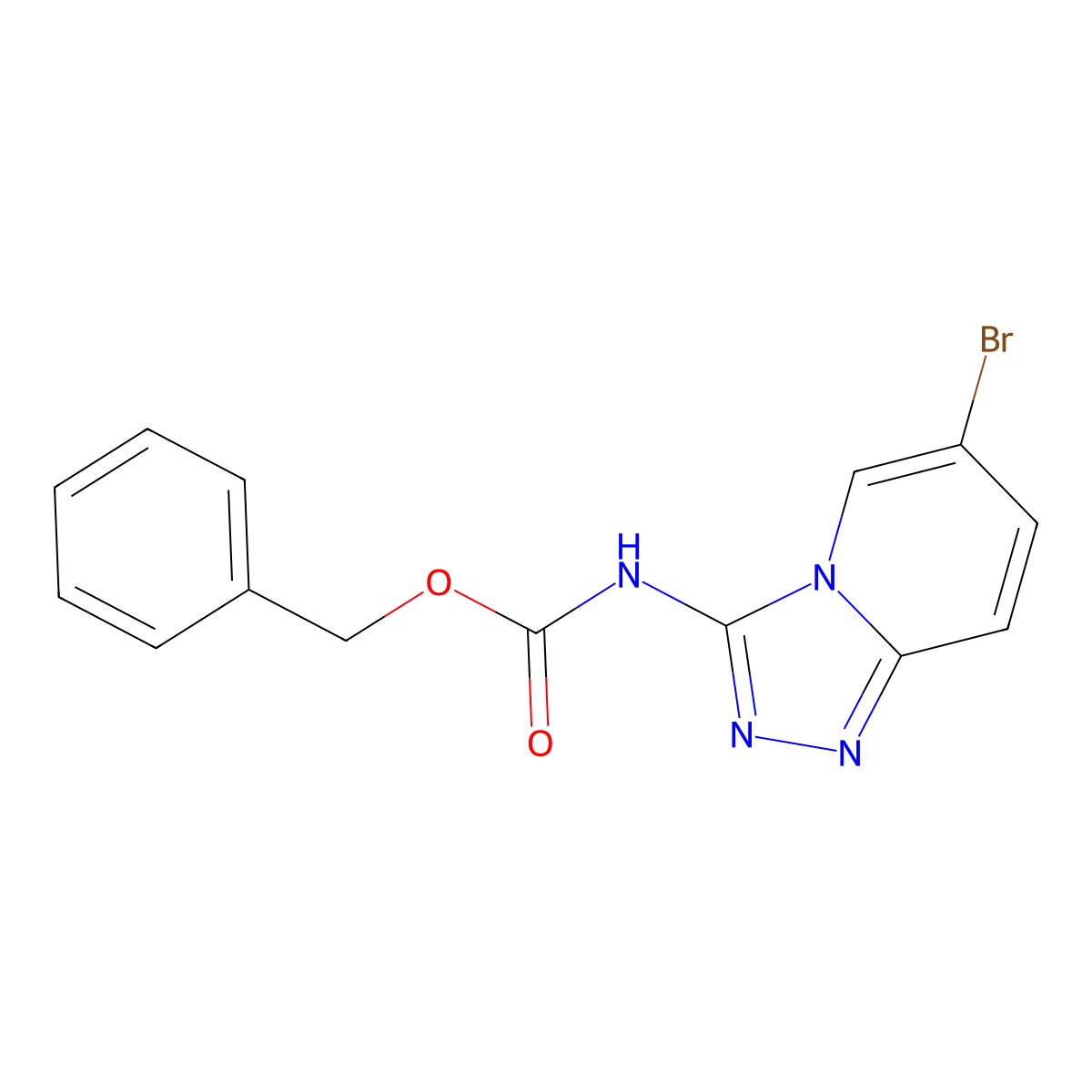 benzyl N-{6-bromo-[1,2,4]triazolo[4,3-a]pyridin-3-yl}carbamate molecular structure, CAS 2680887-45-8