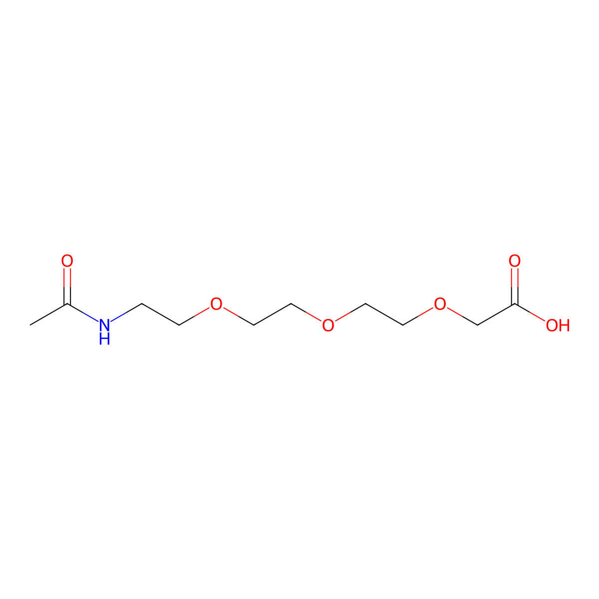 2-{2-[2-(2-Acetamidoethoxy)ethoxy]ethoxy}acetic acid molecular structure, CAS 2680887-59-4