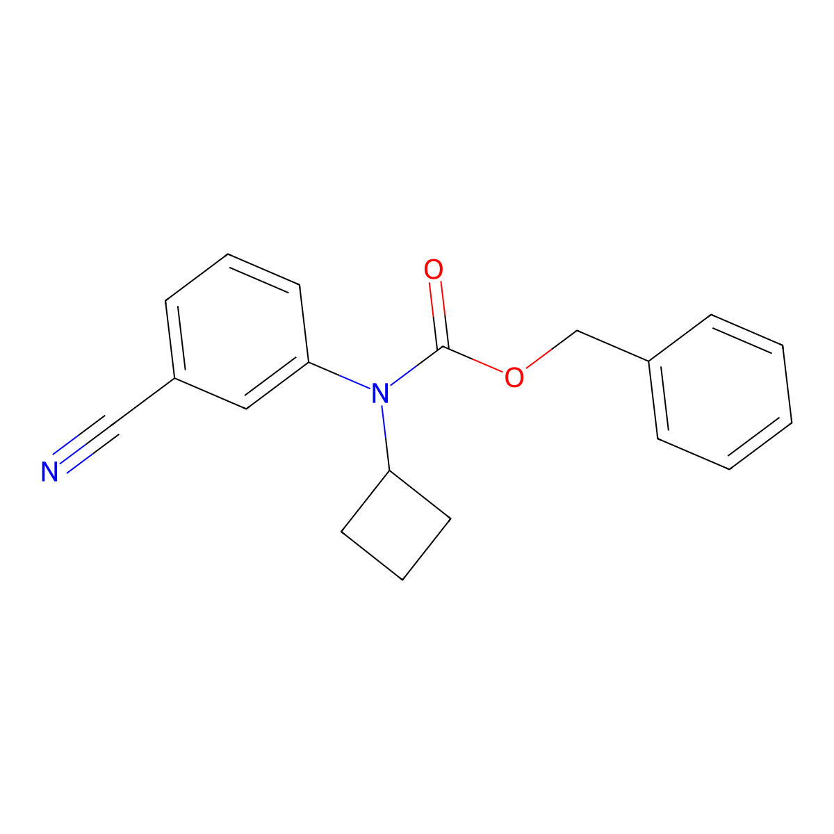 benzyl N-(3-cyanophenyl)-N-cyclobutylcarbamate molecular structure, CAS 2680887-63-0