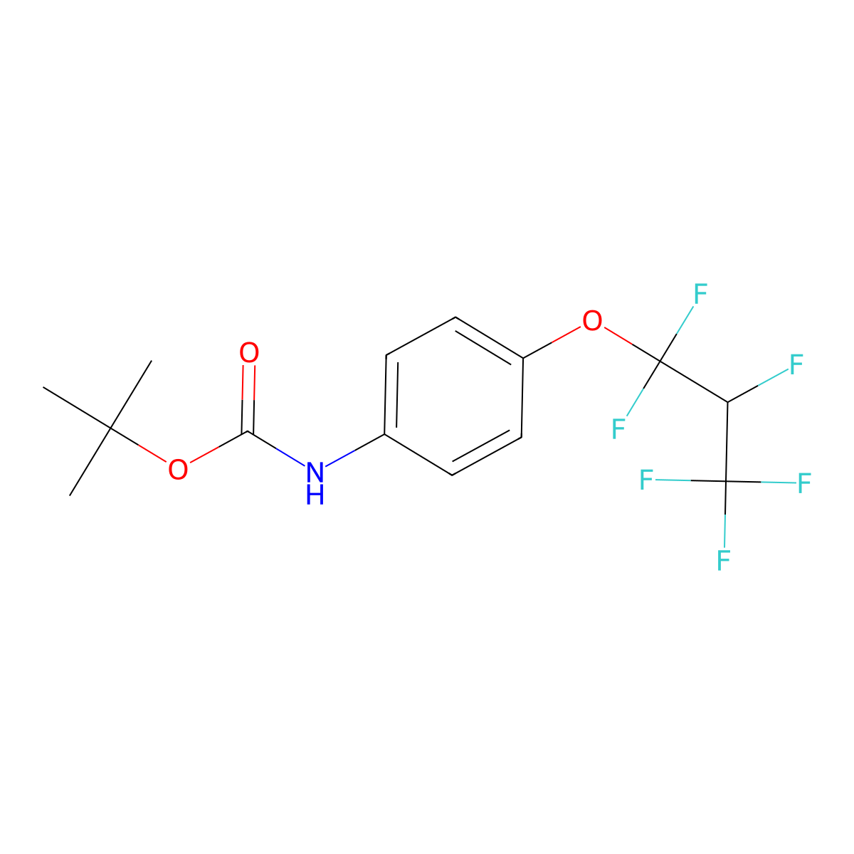 tert-butyl N-[4-(1,1,2,3,3,3-hexafluoropropoxy)phenyl]carbamate molecular structure, CAS 2680887-75-4
