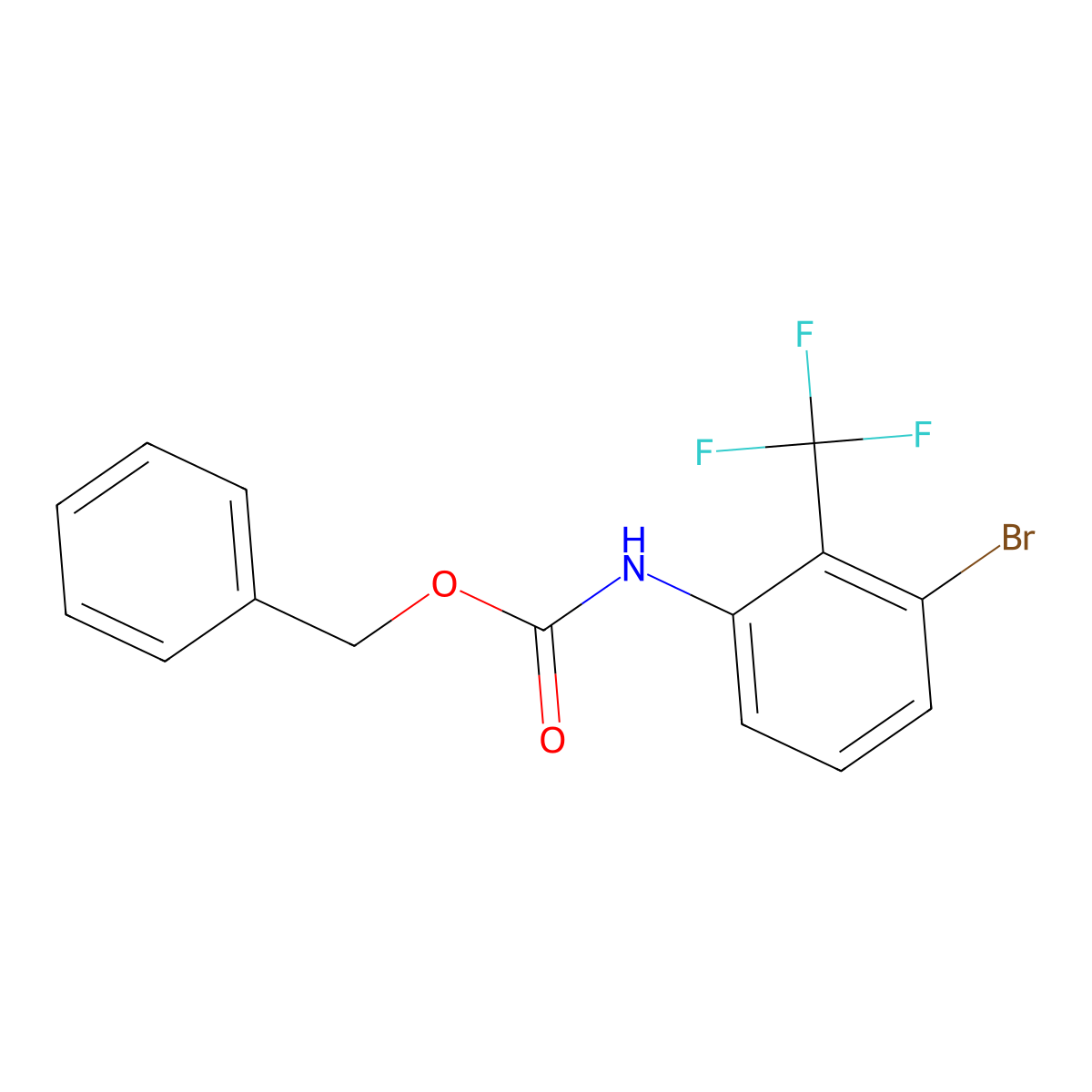 benzyl N-[3-bromo-2-(trifluoromethyl)phenyl]carbamate molecular structure, CAS 2680887-82-3