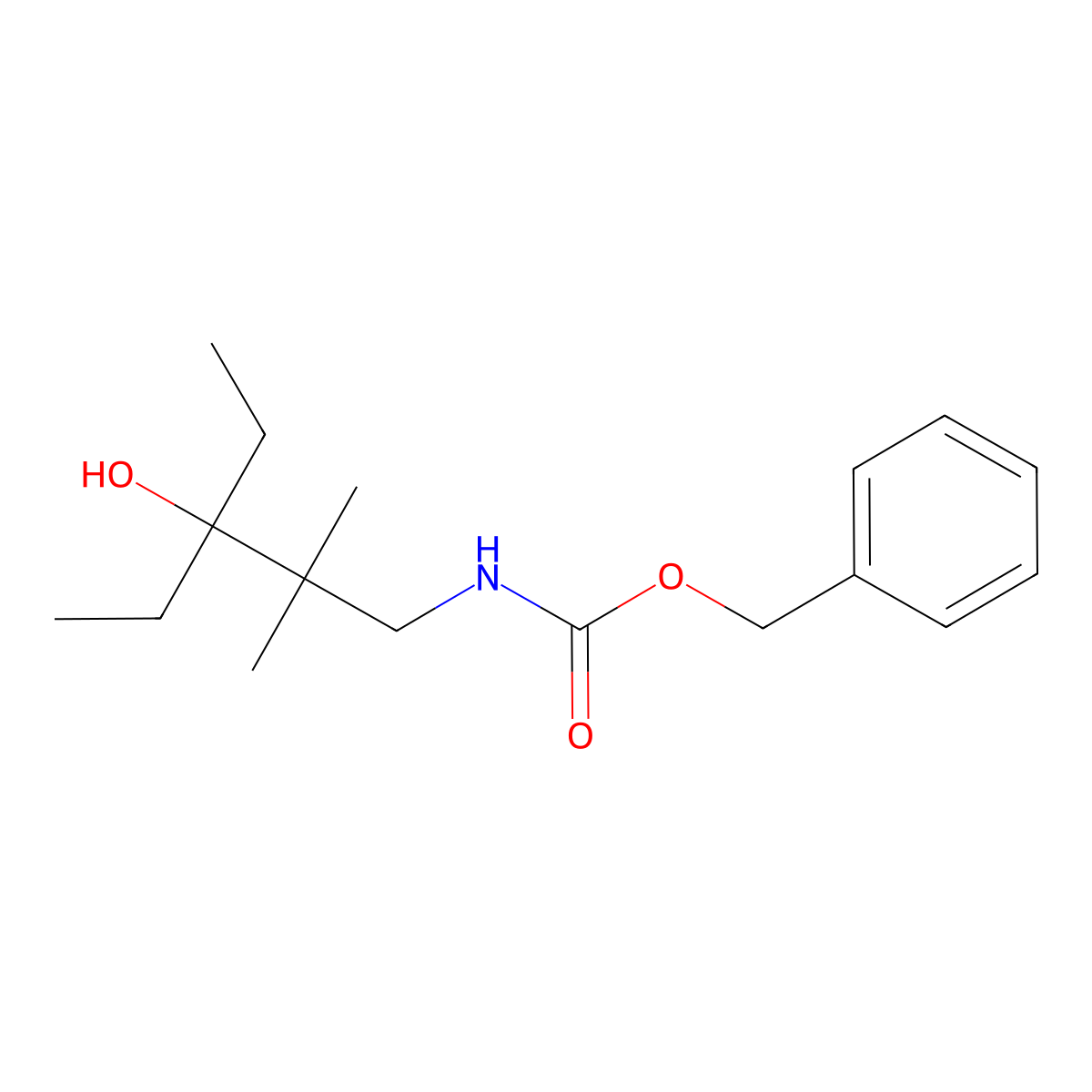 benzyl N-(3-ethyl-3-hydroxy-2,2-dimethylpentyl)carbamate molecular structure, CAS 2680888-07-5