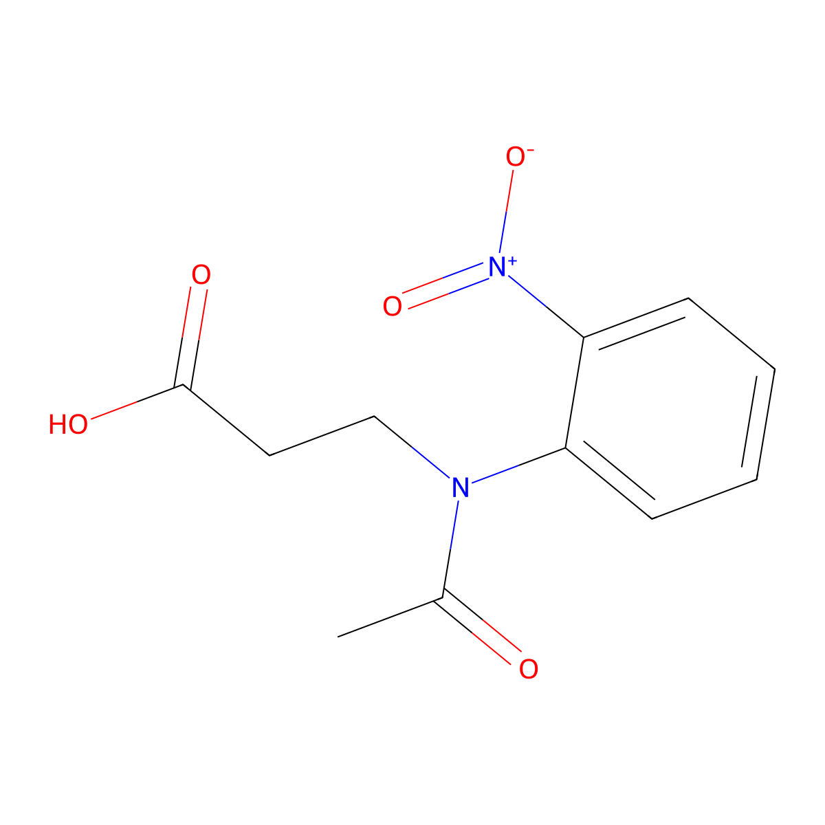 3-[N-(2-nitrophenyl)acetamido]propanoic acid molecular structure, CAS 2680888-17-7
