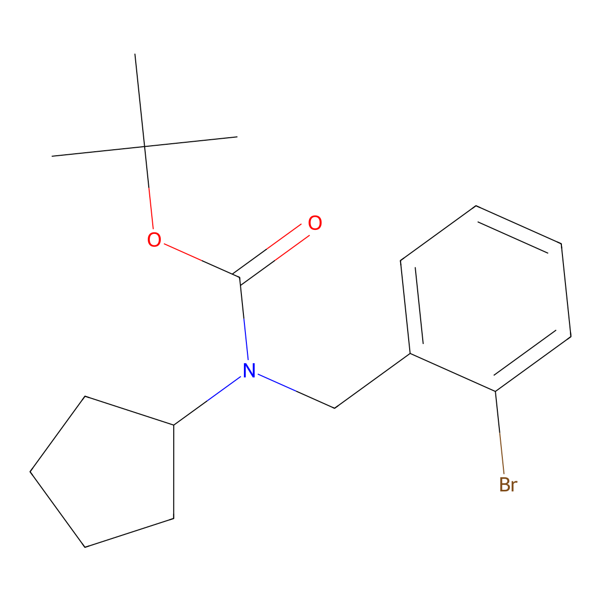 tert-butyl N-[(2-bromophenyl)methyl]-N-cyclopentylcarbamate molecular structure, CAS 2680888-30-4