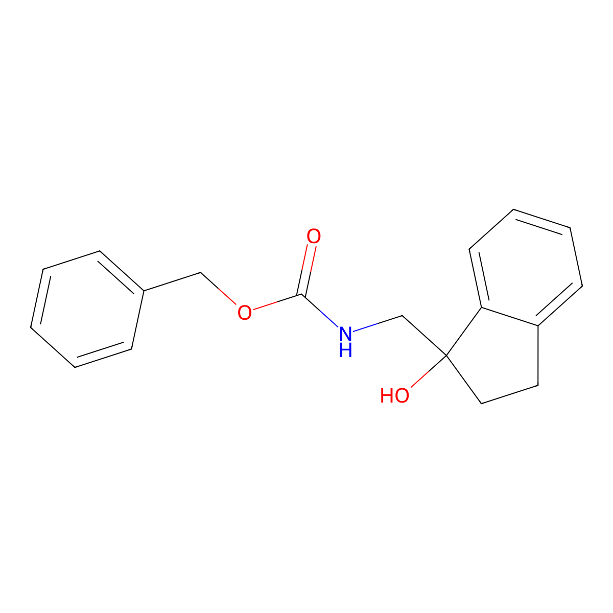 benzyl N-[(1-hydroxy-2,3-dihydro-1H-inden-1-yl)methyl]carbamate molecular structure, CAS 2680888-47-3