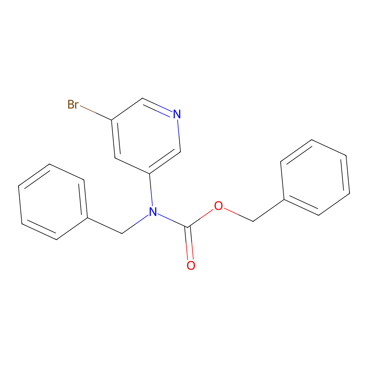 benzyl N-benzyl-N-(5-bromopyridin-3-yl)carbamate molecular structure, CAS 2680888-50-8