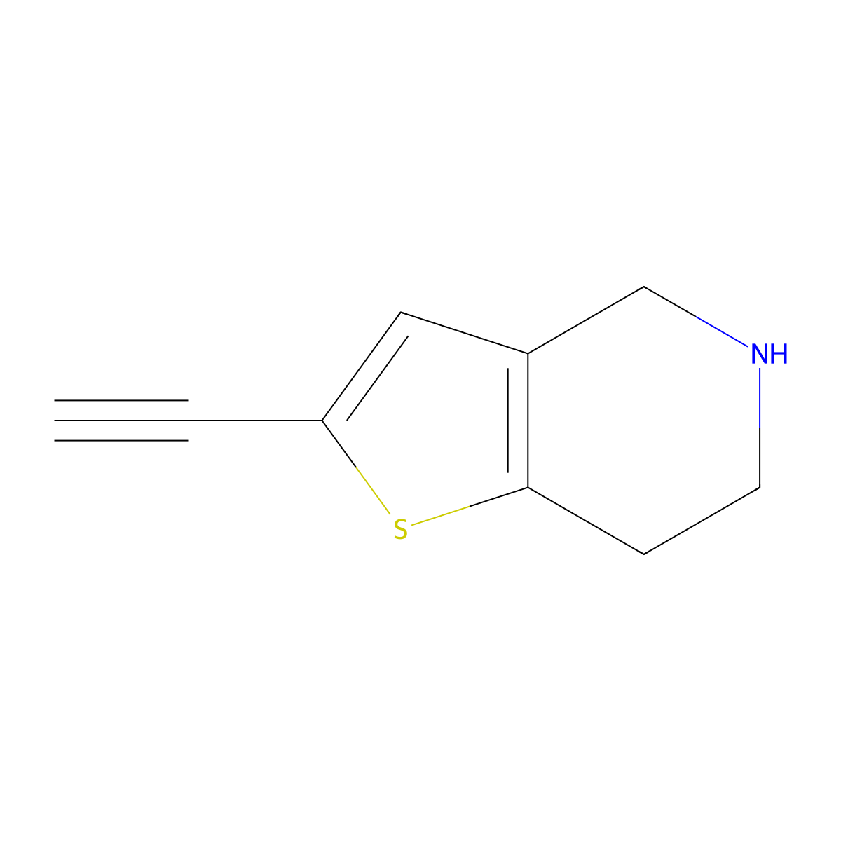 2-ethynyl-4H,5H,6H,7H-thieno[3,2-c]pyridine molecular structure, CAS 2680888-59-7