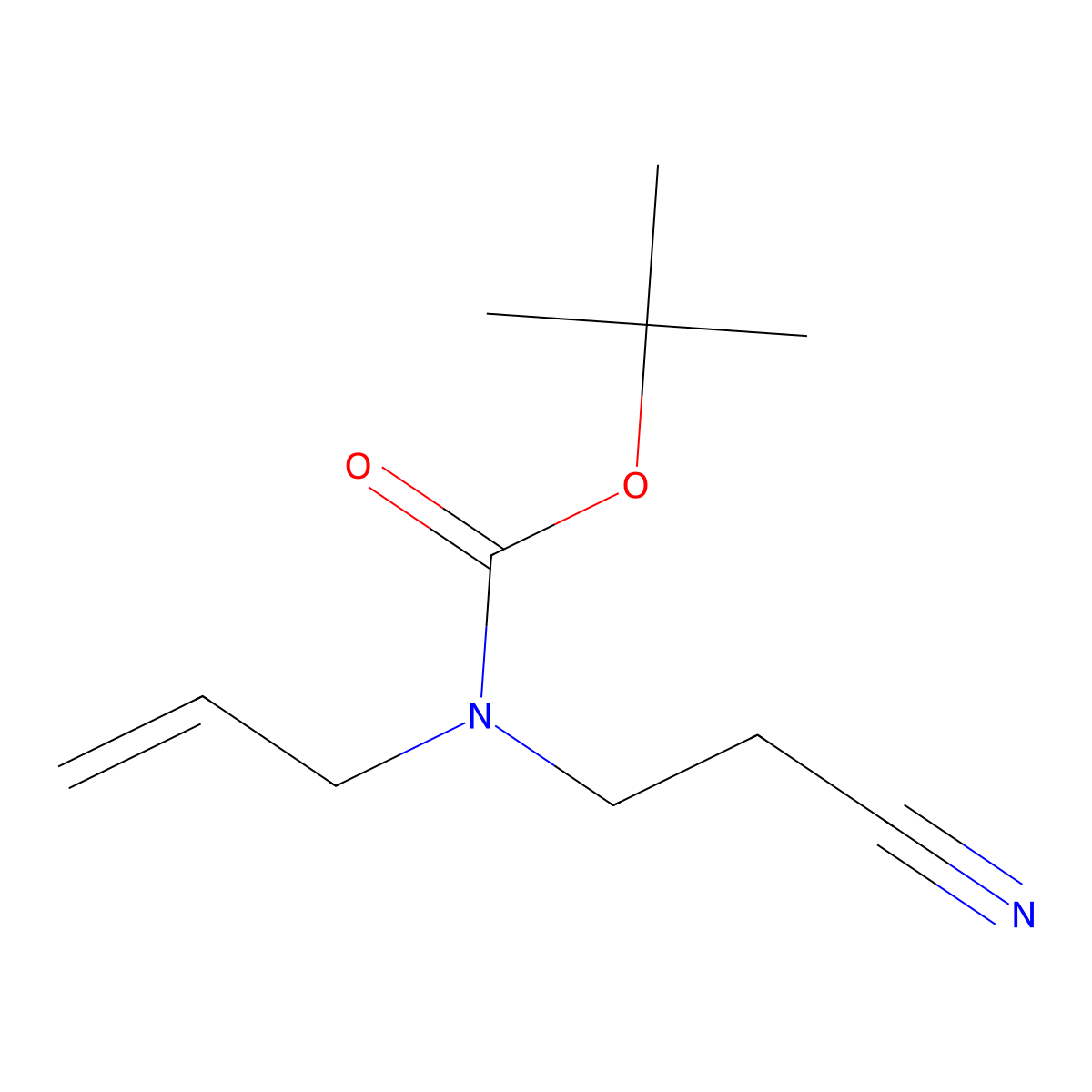 tert-butyl N-(2-cyanoethyl)-N-(prop-2-en-1-yl)carbamate molecular structure, CAS 2680888-78-0
