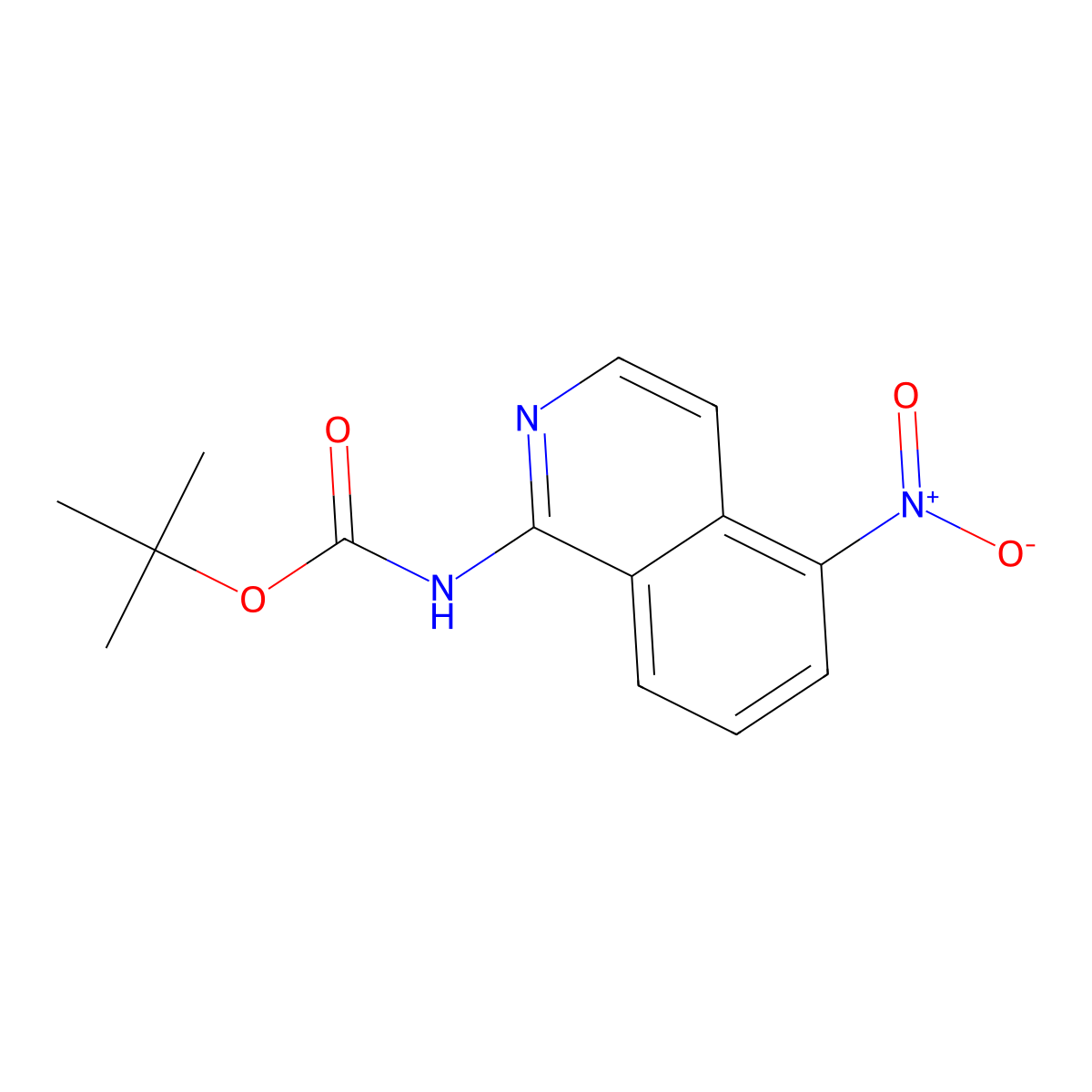 tert-butyl N-(5-nitroisoquinolin-1-yl)carbamate molecular structure, CAS 2680888-84-8