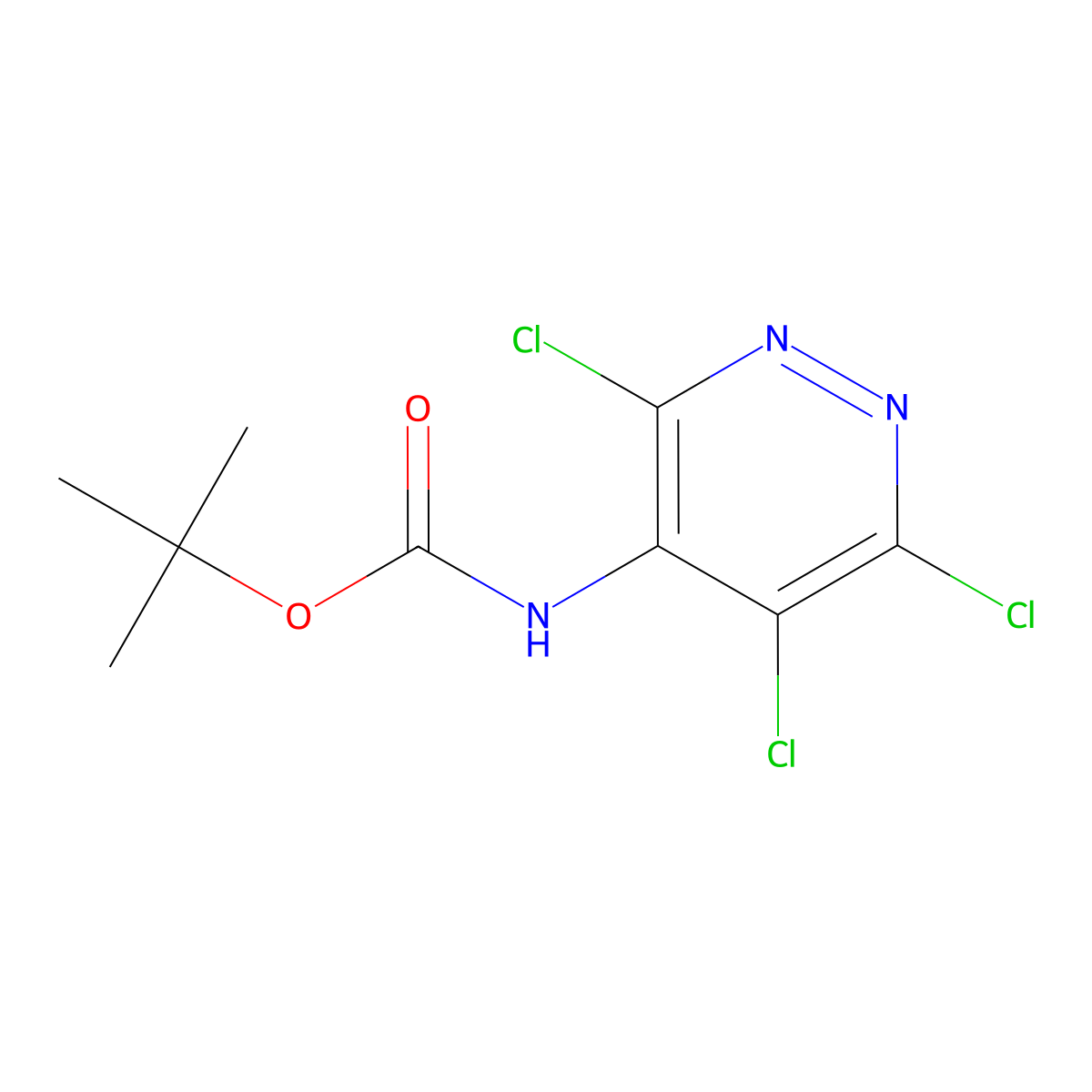 tert-butyl N-(3,5,6-trichloropyridazin-4-yl)carbamate molecular structure, CAS 2680889-04-5
