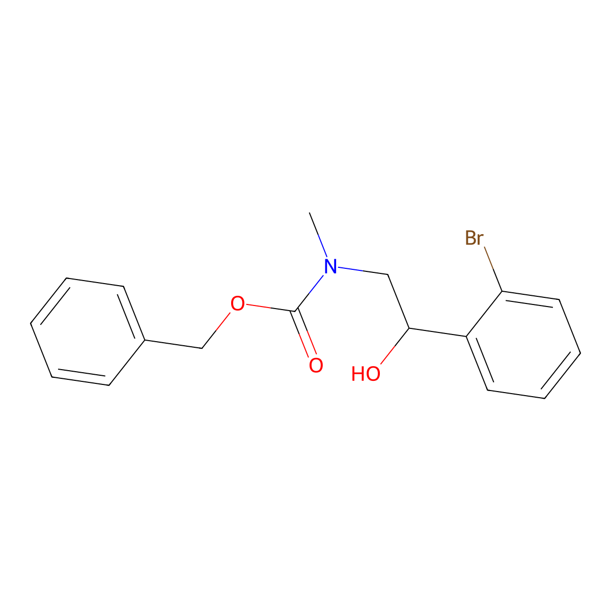 benzyl N-[2-(2-bromophenyl)-2-hydroxyethyl]-N-methylcarbamate molecular structure, CAS 2680889-08-9