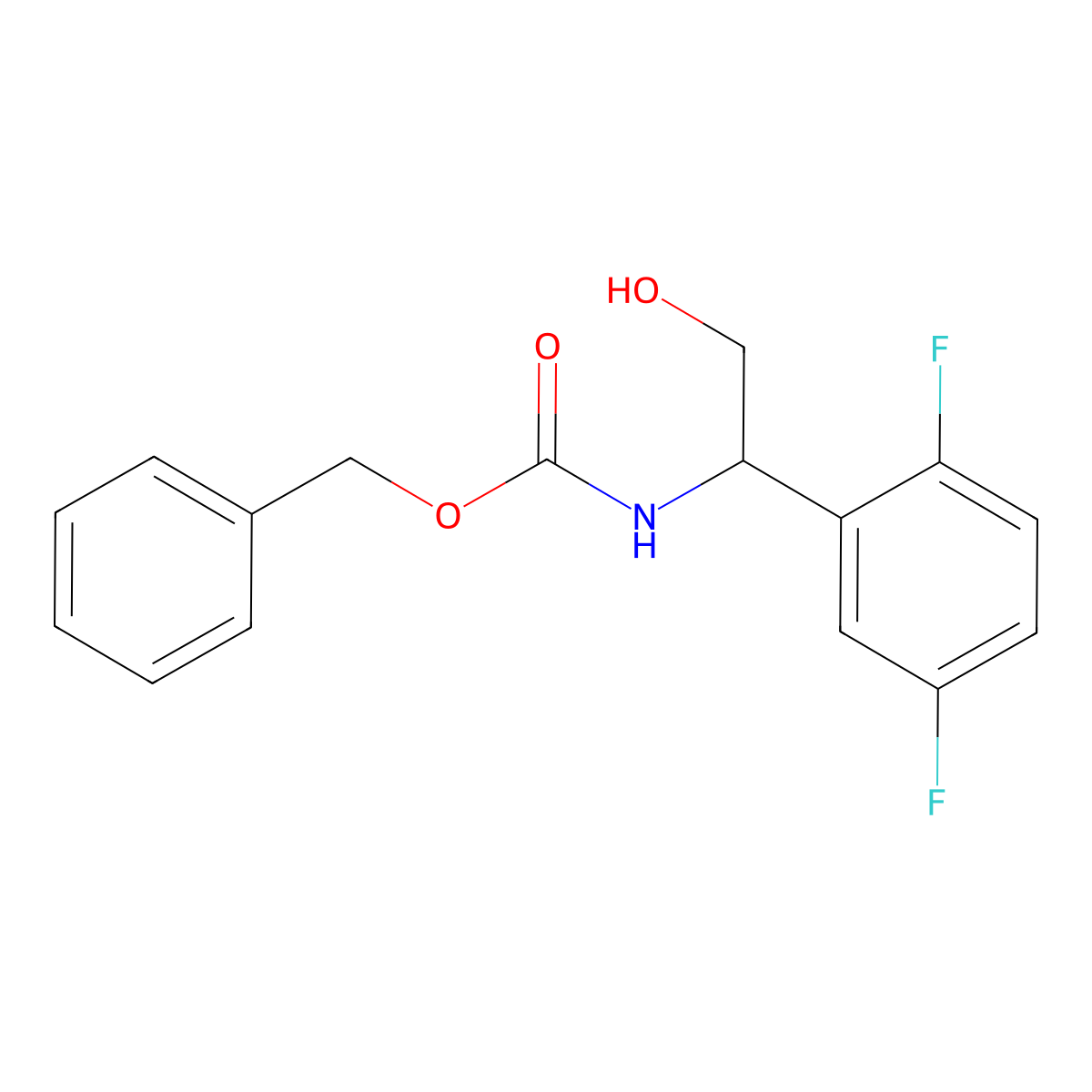 benzyl N-[1-(2,5-difluorophenyl)-2-hydroxyethyl]carbamate molecular structure, CAS 2680889-20-5