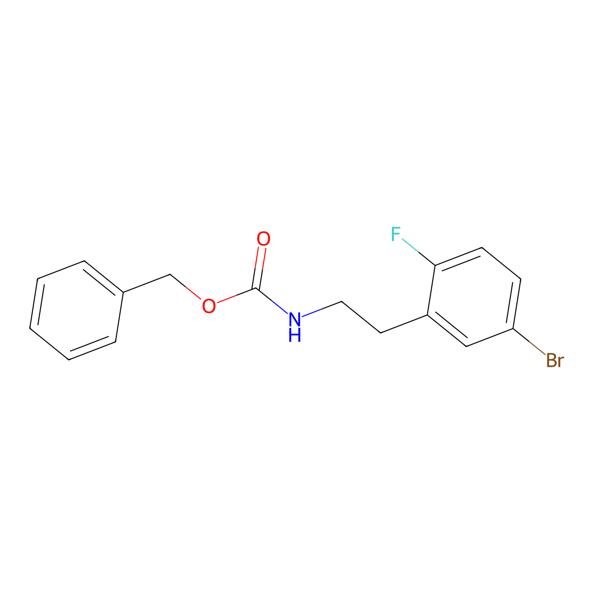 benzyl N-[2-(5-bromo-2-fluorophenyl)ethyl]carbamate molecular structure, CAS 2680889-25-0