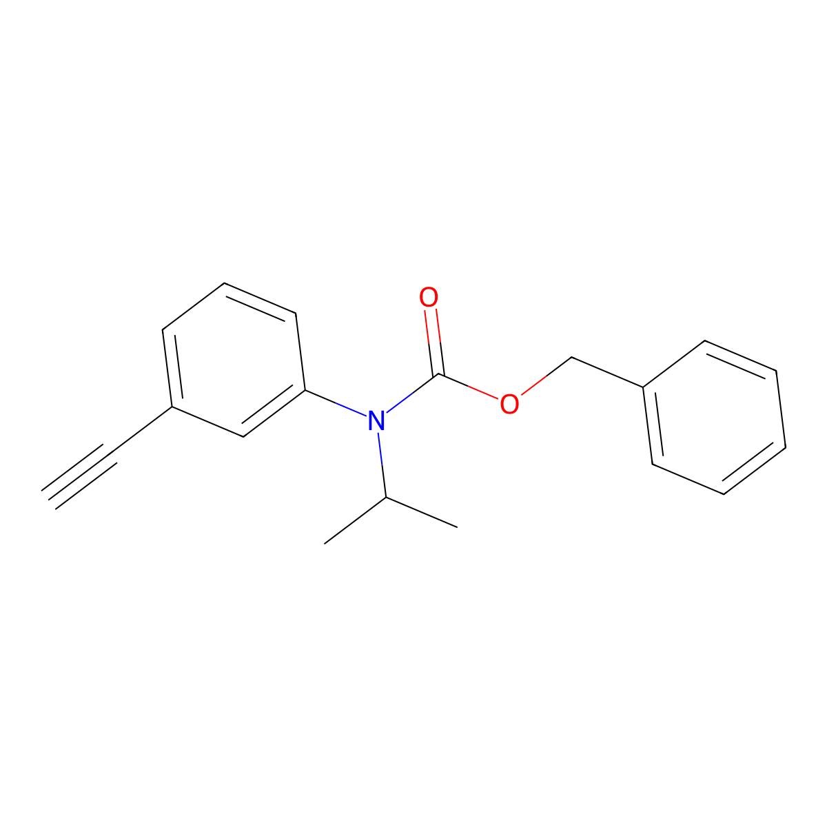 benzyl N-(3-ethynylphenyl)-N-(propan-2-yl)carbamate molecular structure, CAS 2680889-60-3