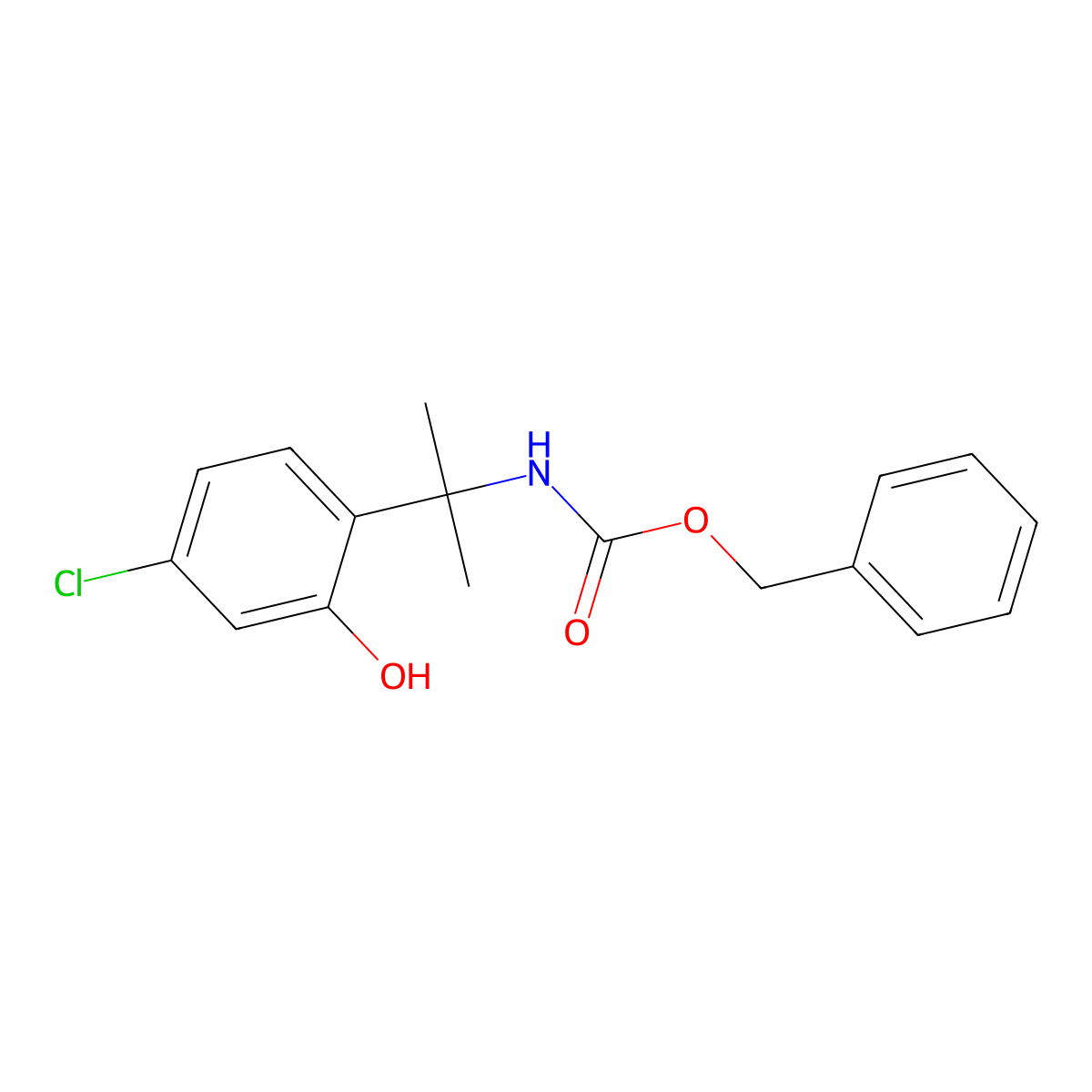 benzyl N-[2-(4-chloro-2-hydroxyphenyl)propan-2-yl]carbamate molecular structure, CAS 2680889-68-1