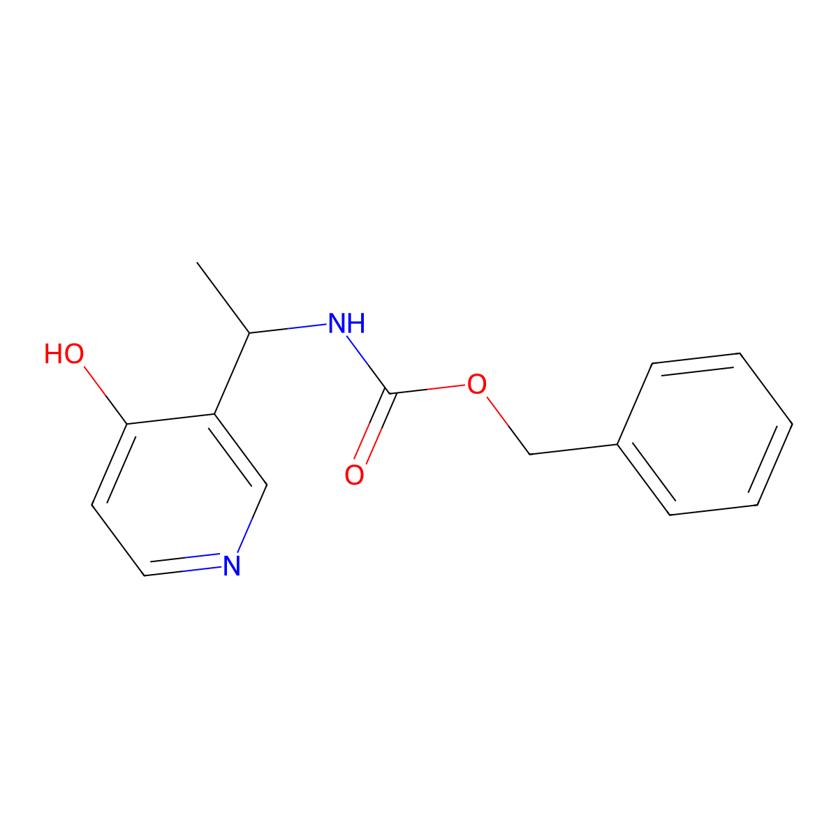 benzyl N-[1-(4-hydroxypyridin-3-yl)ethyl]carbamate molecular structure, CAS 2680889-91-0