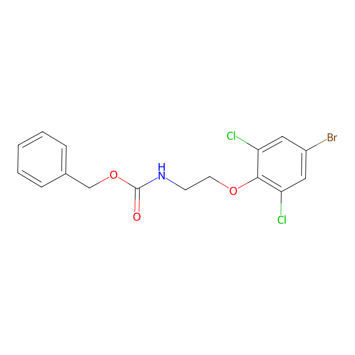 benzyl N-[2-(4-bromo-2,6-dichlorophenoxy)ethyl]carbamate molecular structure, CAS 2680889-92-1