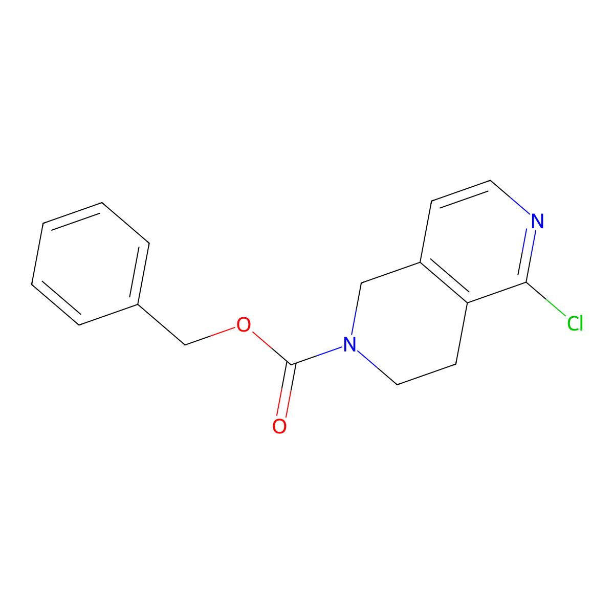 Benzyl 5-chloro-1,2,3,4-tetrahydro-2,6-naphthyridine-2-carboxylate molecular structure, CAS 2680890-00-8