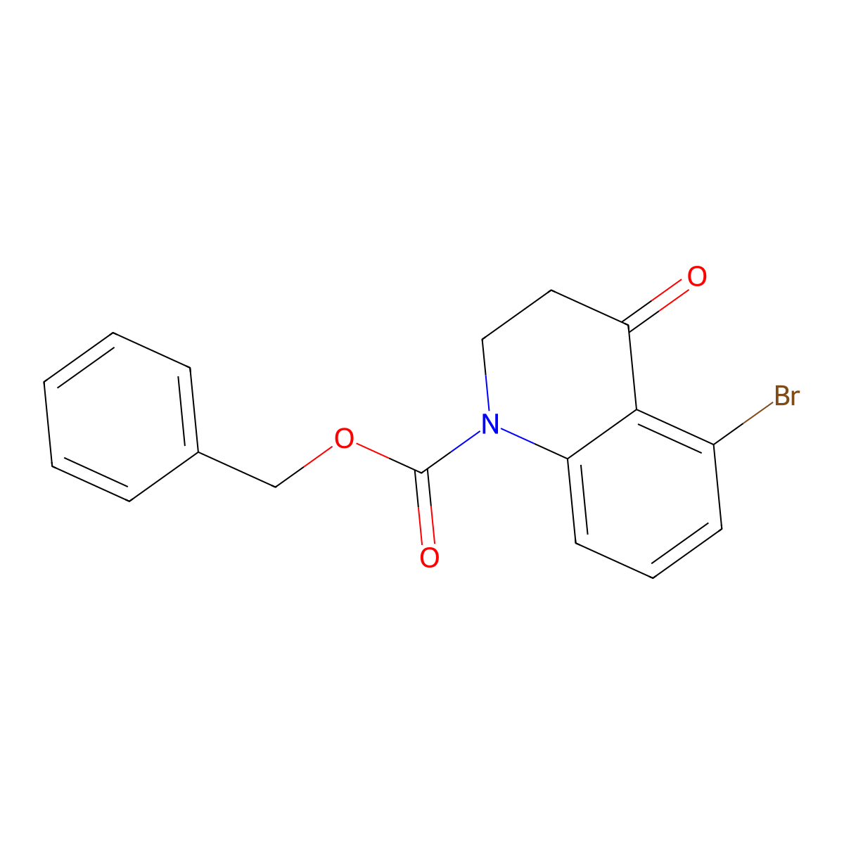 Benzyl 5-bromo-4-oxo-1,2,3,4-tetrahydroquinoline-1-carboxylate molecular structure, CAS 2680890-07-5