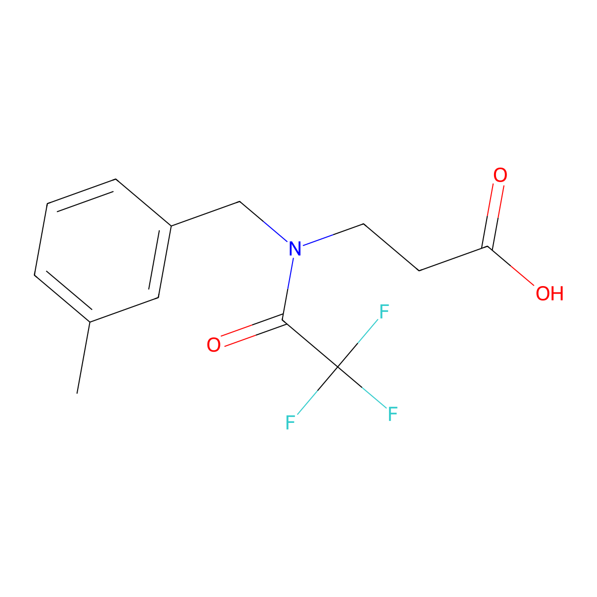 3-{2,2,2-trifluoro-N-[(3-methylphenyl)methyl]acetamido}propanoic acid molecular structure, CAS 2680890-12-2