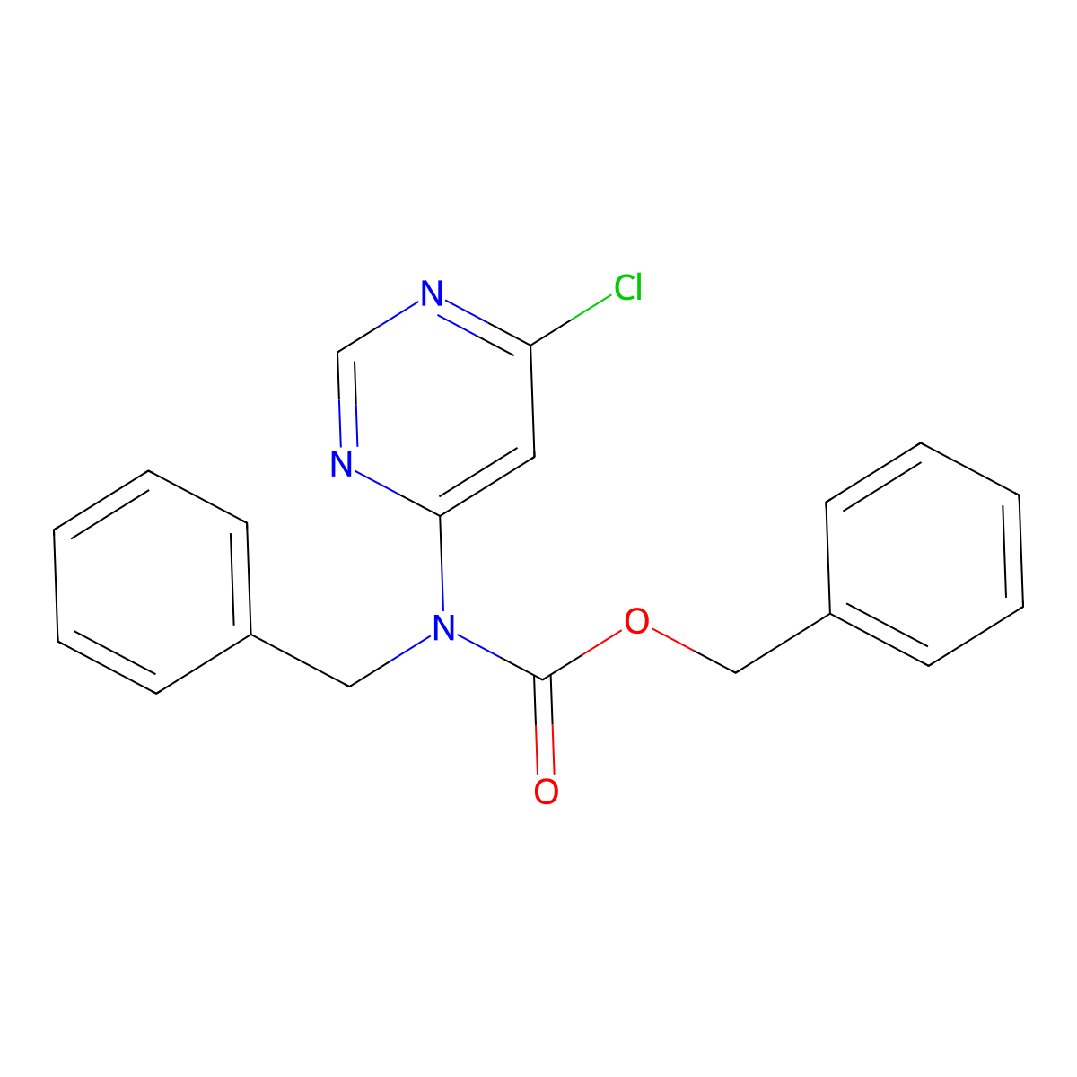 benzyl N-benzyl-N-(6-chloropyrimidin-4-yl)carbamate molecular structure, CAS 2680890-59-7