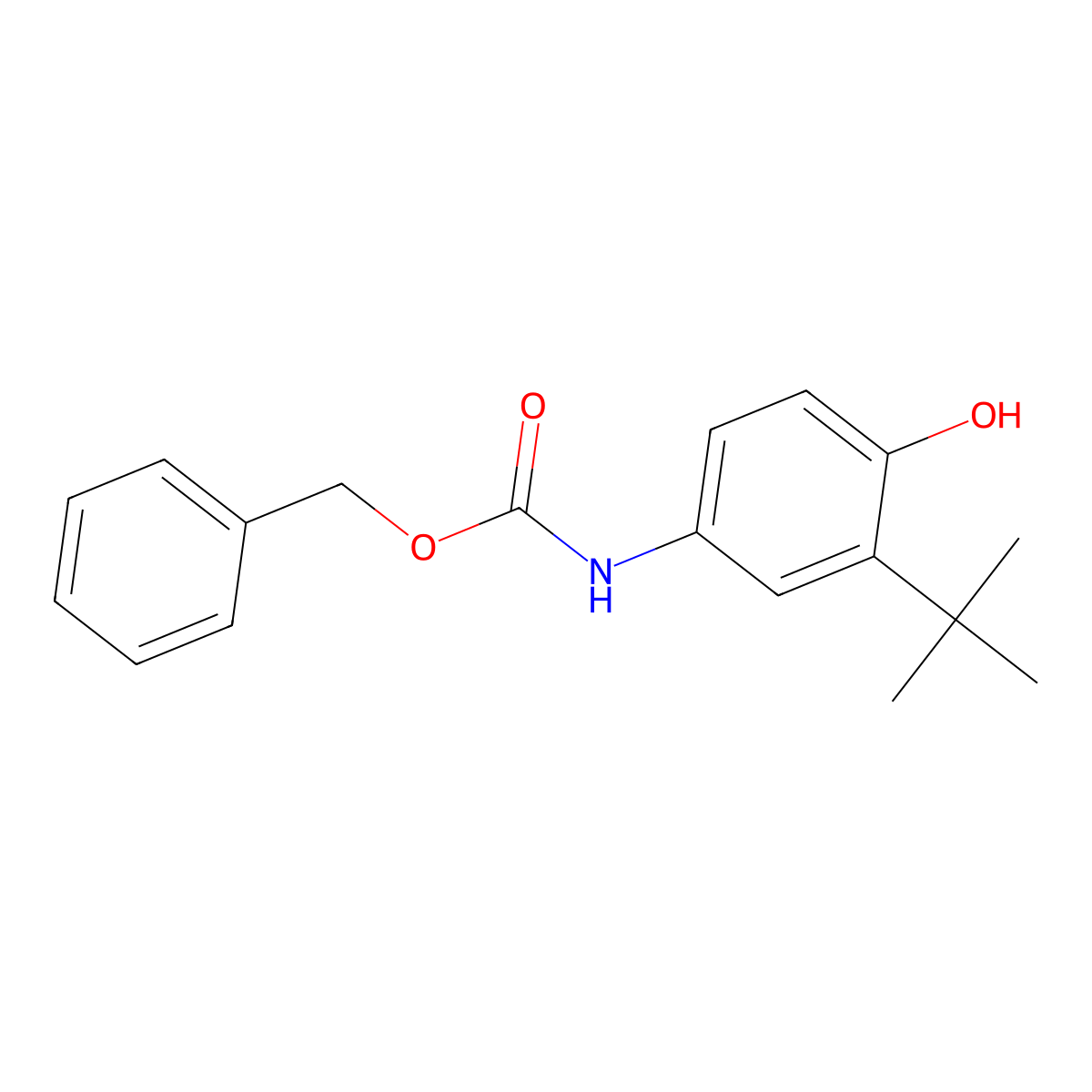 benzyl N-(3-tert-butyl-4-hydroxyphenyl)carbamate molecular structure, CAS 2680890-82-6