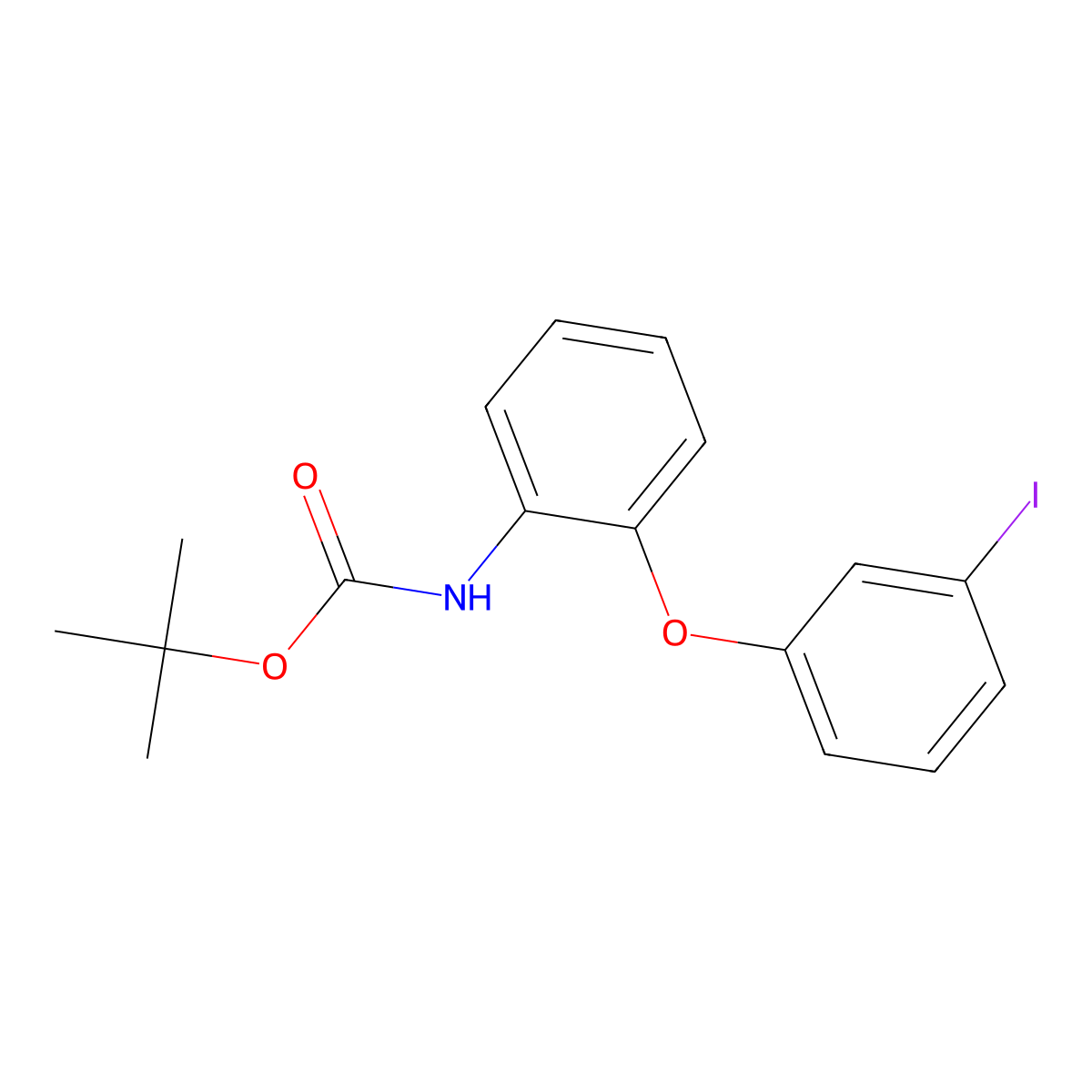 tert-butyl N-[2-(3-iodophenoxy)phenyl]carbamate molecular structure, CAS 2680890-89-3