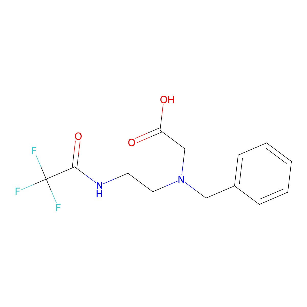 2-{Benzyl[2-(trifluoroacetamido)ethyl]amino}acetic acid molecular structure, CAS 2680891-03-4
