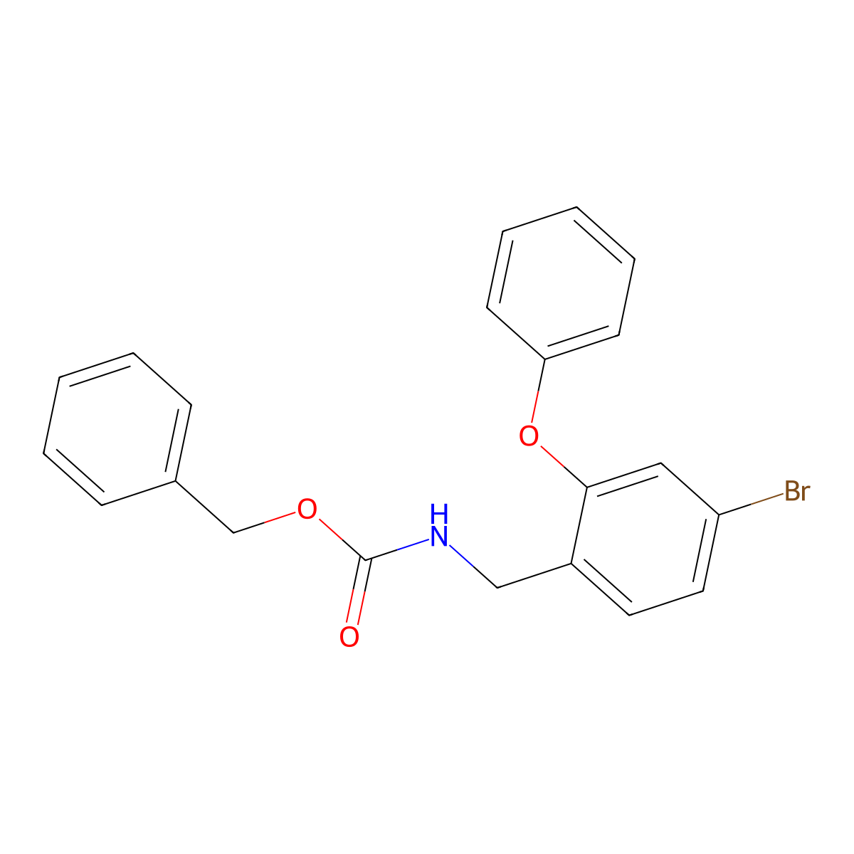 benzyl N-[(4-bromo-2-phenoxyphenyl)methyl]carbamate molecular structure, CAS 2680891-06-7