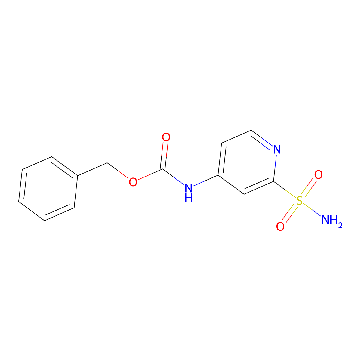 benzyl N-(2-sulfamoylpyridin-4-yl)carbamate molecular structure, CAS 2680891-07-8