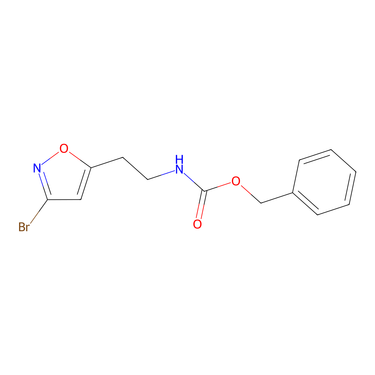 benzyl N-[2-(3-bromo-1,2-oxazol-5-yl)ethyl]carbamate molecular structure, CAS 2680891-19-2