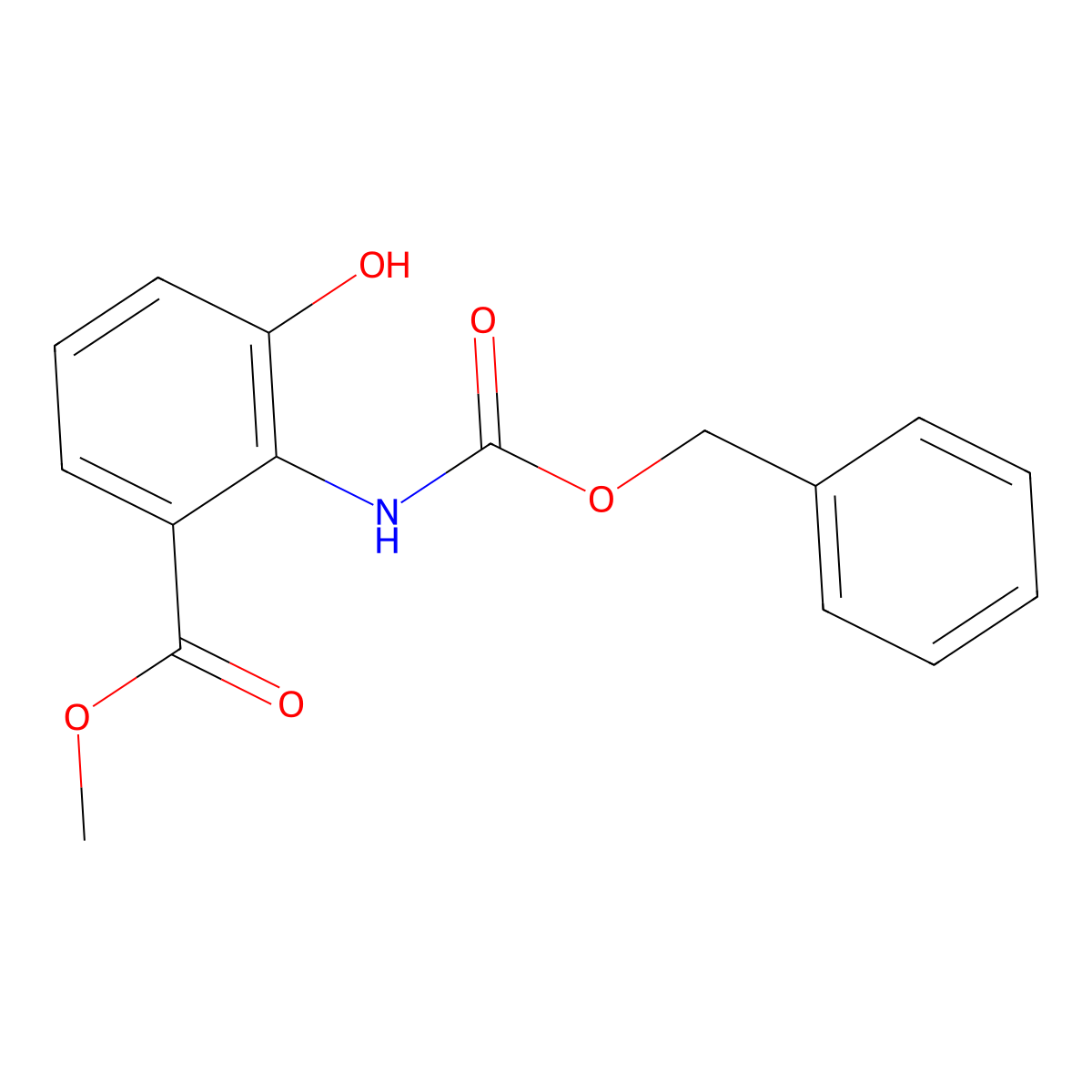Methyl 2-{[(benzyloxy)carbonyl]amino}-3-hydroxybenzoate molecular structure, CAS 2680891-35-2