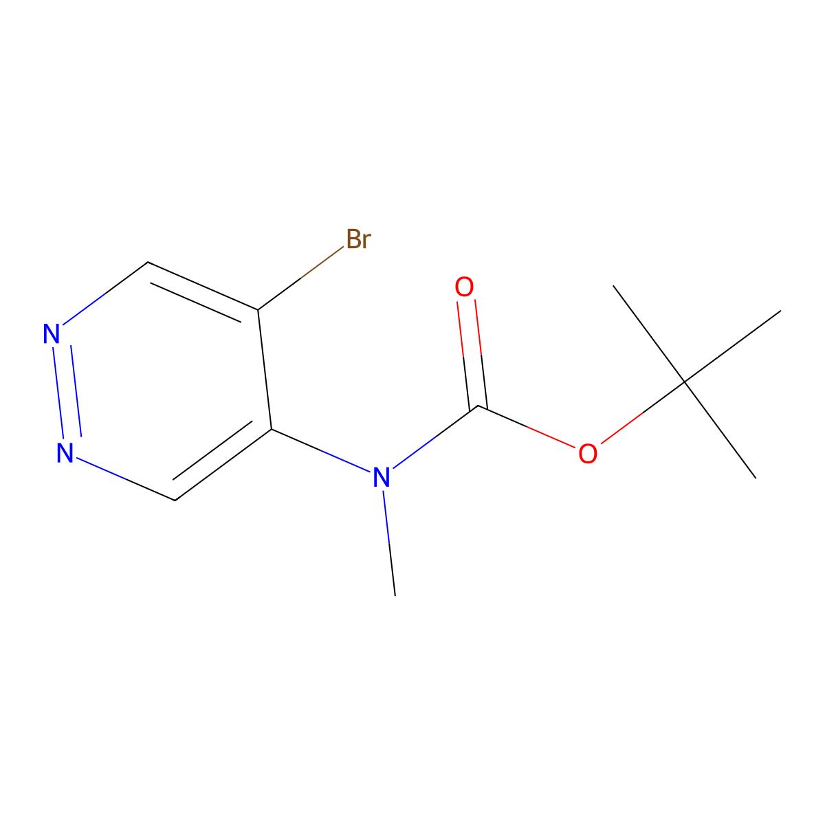 tert-butyl N-(5-bromopyridazin-4-yl)-N-methylcarbamate molecular structure, CAS 2680891-47-6