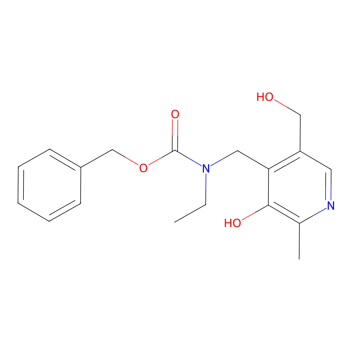 benzyl N-ethyl-N-{[3-hydroxy-5-(hydroxymethyl)-2-methylpyridin-4-yl]methyl}carbamate molecular structure, CAS 2680891-78-3