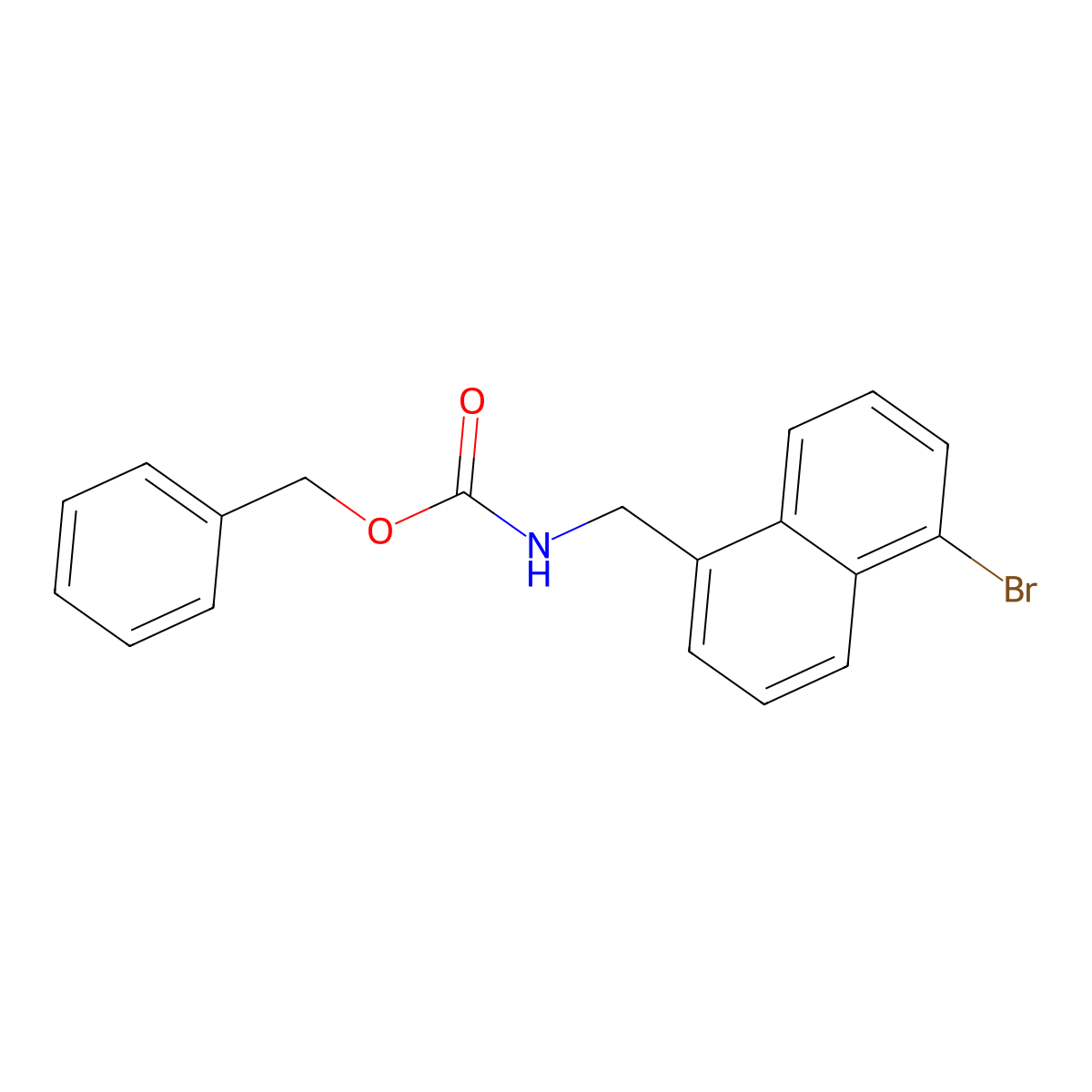 benzyl N-[(5-bromonaphthalen-1-yl)methyl]carbamate molecular structure, CAS 2680891-88-5