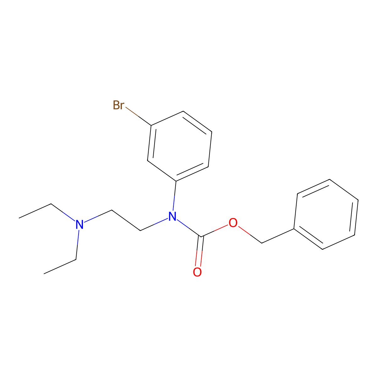 benzyl N-(3-bromophenyl)-N-[2-(diethylamino)ethyl]carbamate molecular structure, CAS 2680891-97-6