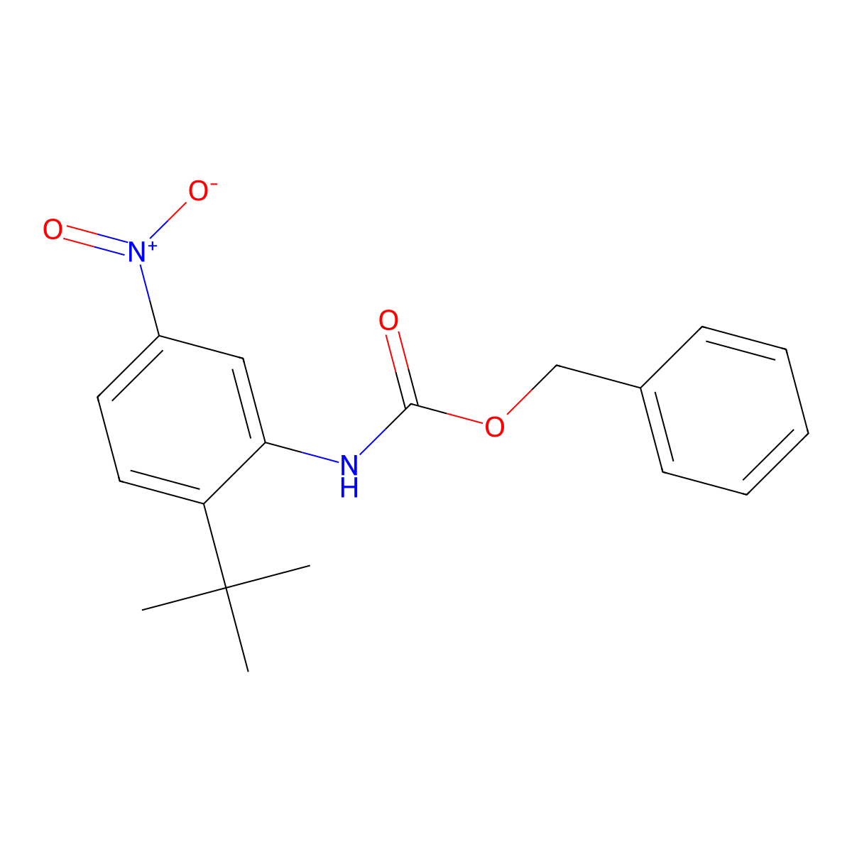 benzyl N-(2-tert-butyl-5-nitrophenyl)carbamate molecular structure, CAS 2680892-18-4