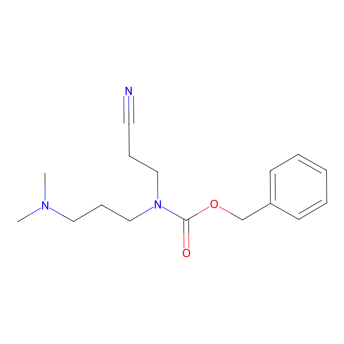 benzyl N-(2-cyanoethyl)-N-[3-(dimethylamino)propyl]carbamate molecular structure, CAS 2680892-25-3