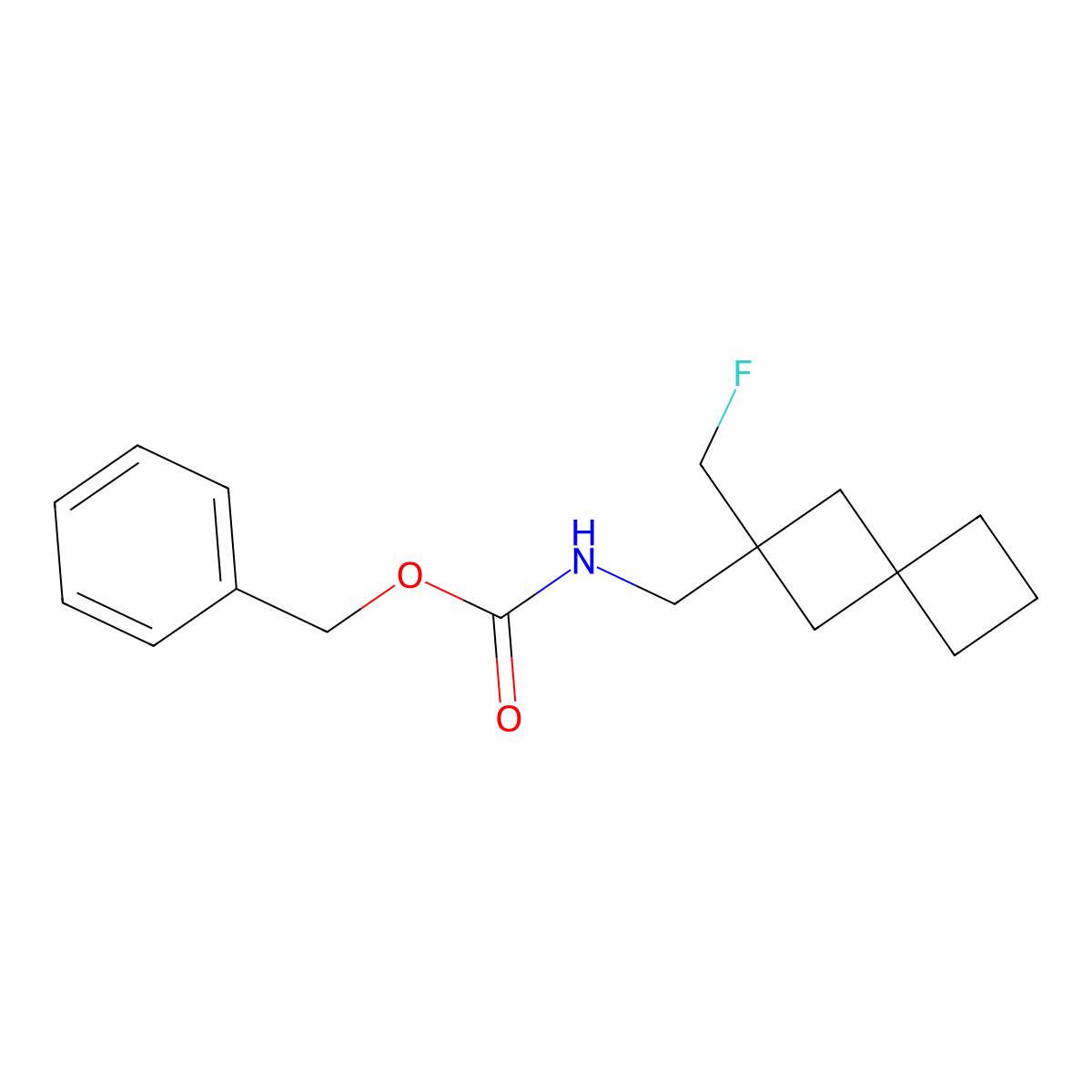benzyl N-{[2-(fluoromethyl)spiro[3.3]heptan-2-yl]methyl}carbamate molecular structure, CAS 2680892-37-7