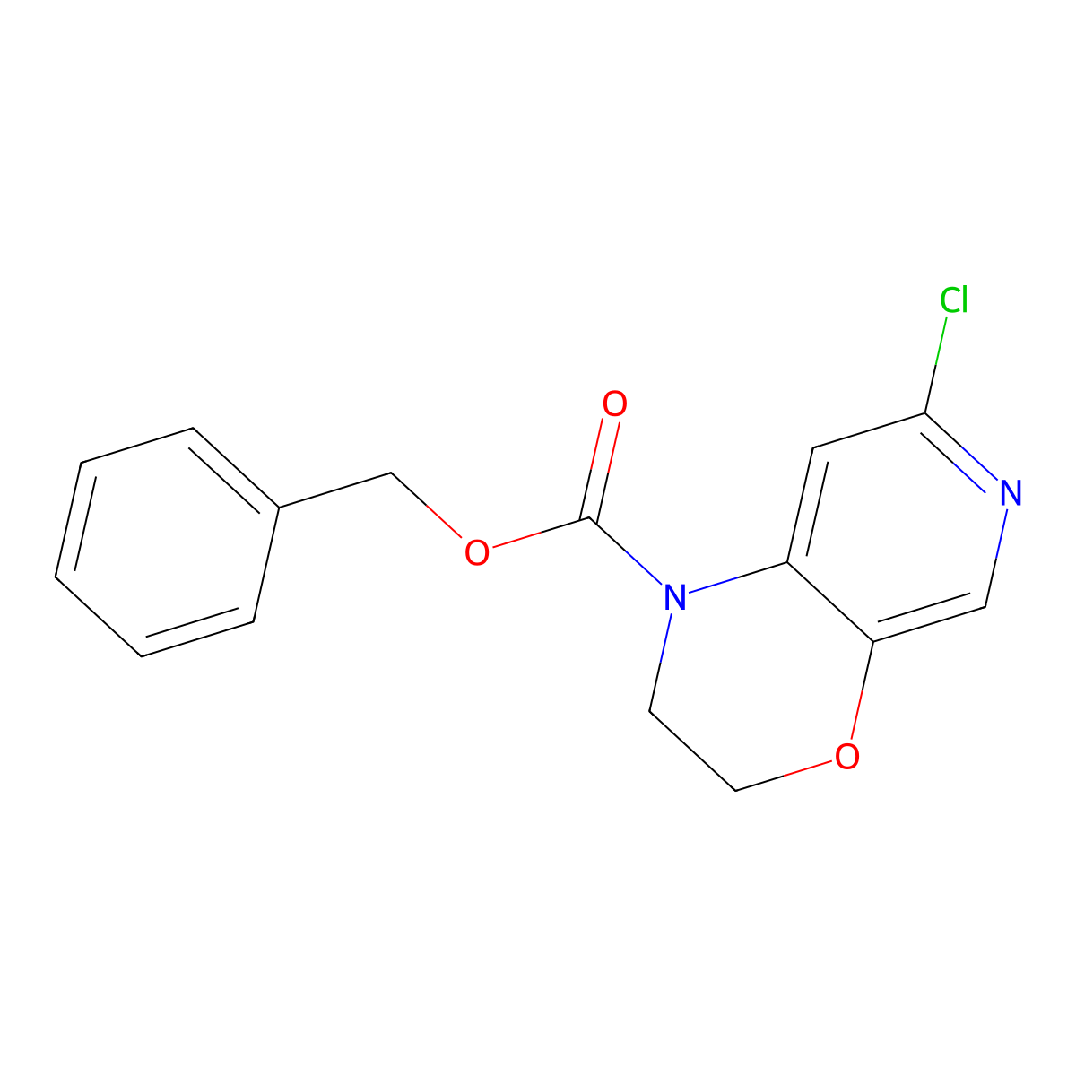 benzyl 7-chloro-1H,2H,3H-pyrido[3,4-b][1,4]oxazine-1-carboxylate molecular structure, CAS 2680892-56-0