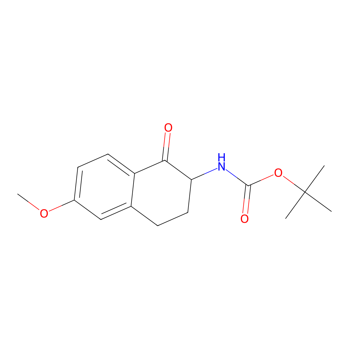 tert-butyl N-(6-methoxy-1-oxo-1,2,3,4-tetrahydronaphthalen-2-yl)carbamate molecular structure, CAS 2680892-65-1