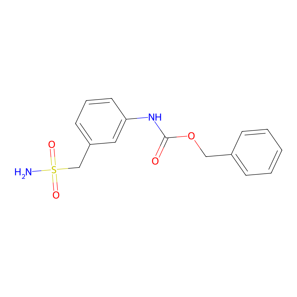 benzyl N-[3-(sulfamoylmethyl)phenyl]carbamate molecular structure, CAS 2680892-67-3