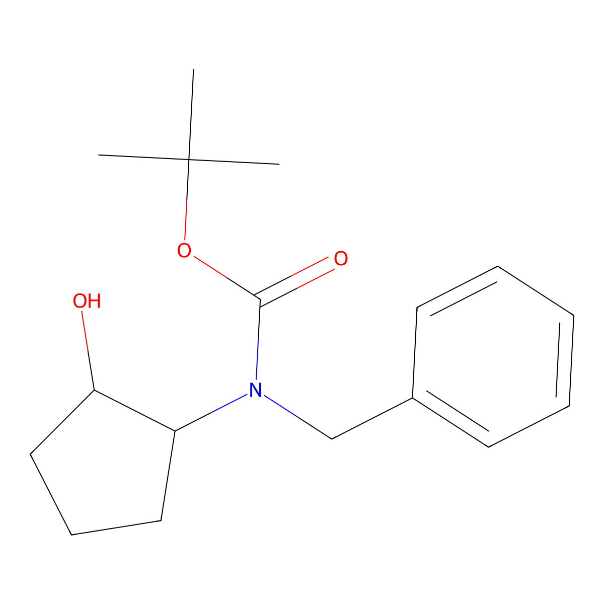 tert-butyl N-benzyl-N-(2-hydroxycyclopentyl)carbamate molecular structure, CAS 2680892-69-5