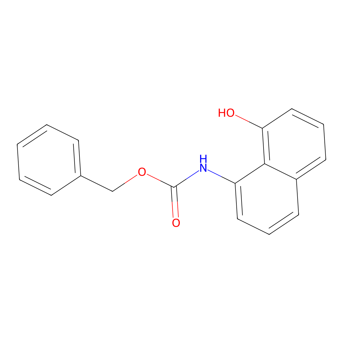 benzyl N-(8-hydroxynaphthalen-1-yl)carbamate molecular structure, CAS 2680892-76-4