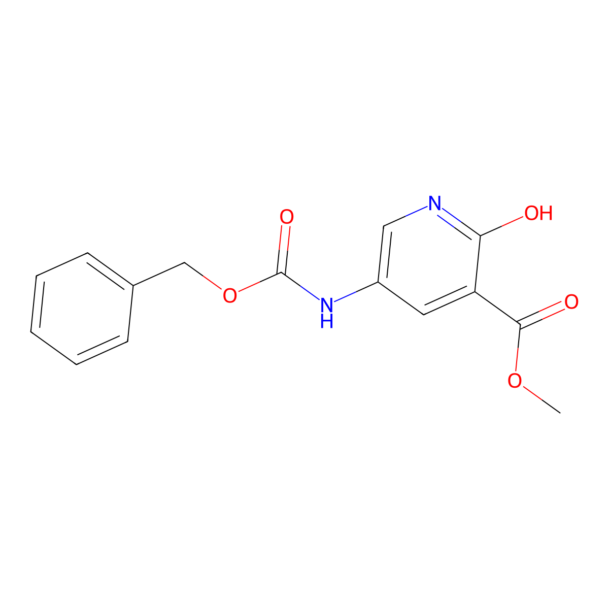 Methyl 5-{[(benzyloxy)carbonyl]amino}-2-hydroxypyridine-3-carboxylate molecular structure, CAS 2680892-94-6