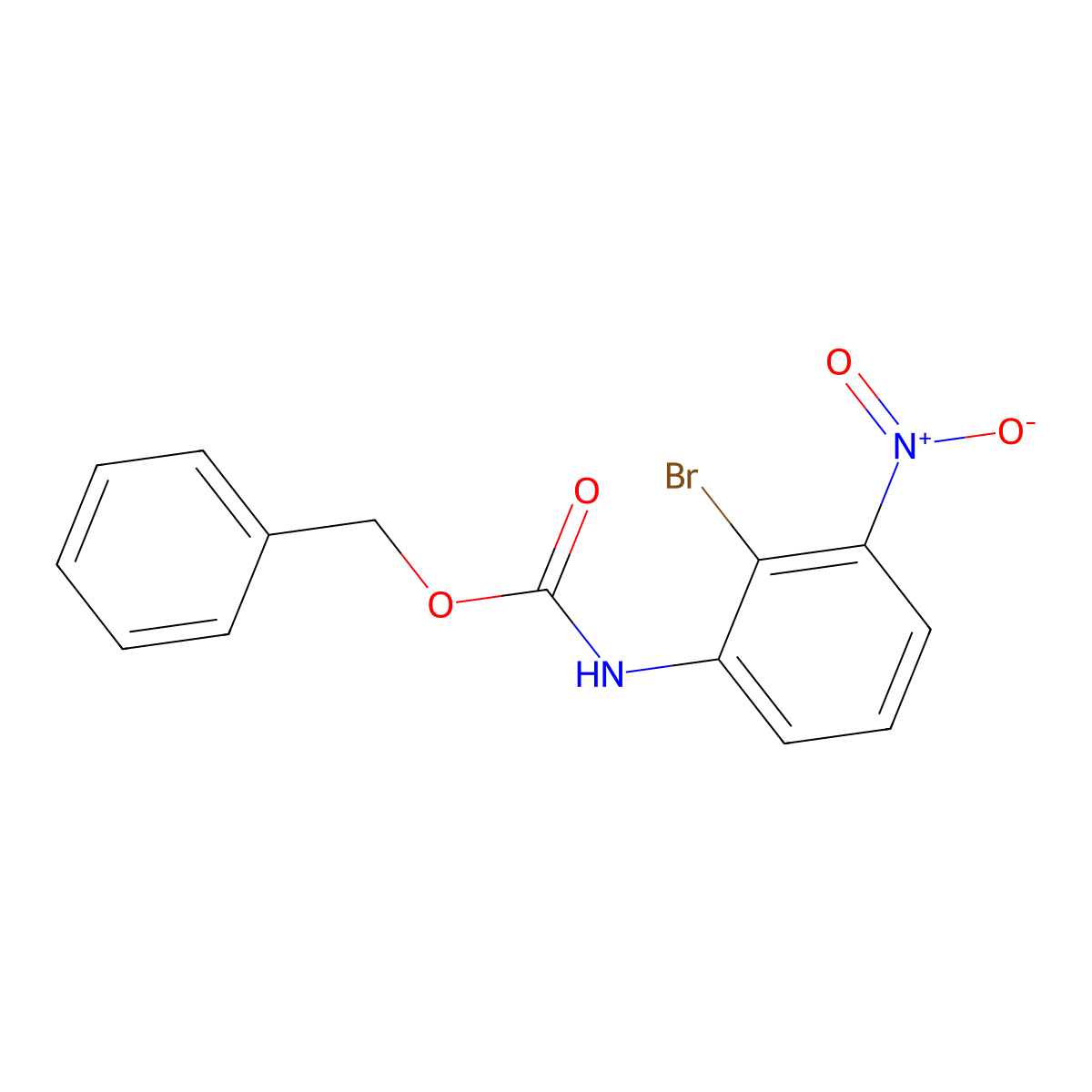 benzyl N-(2-bromo-3-nitrophenyl)carbamate molecular structure, CAS 2680893-08-5