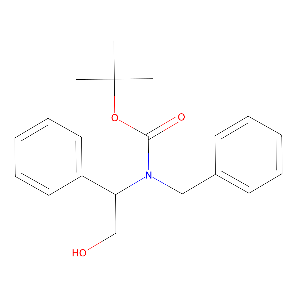 tert-butyl N-benzyl-N-(2-hydroxy-1-phenylethyl)carbamate molecular structure, CAS 2680893-12-1